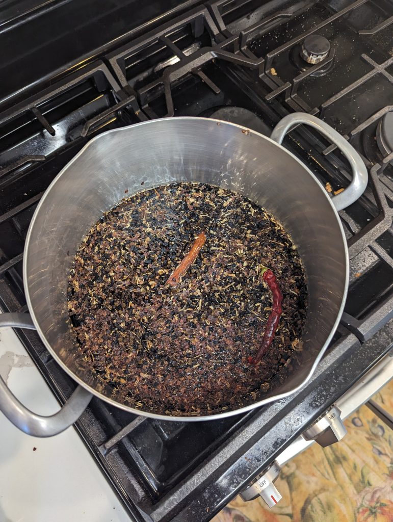 elderberry syrup on stove top