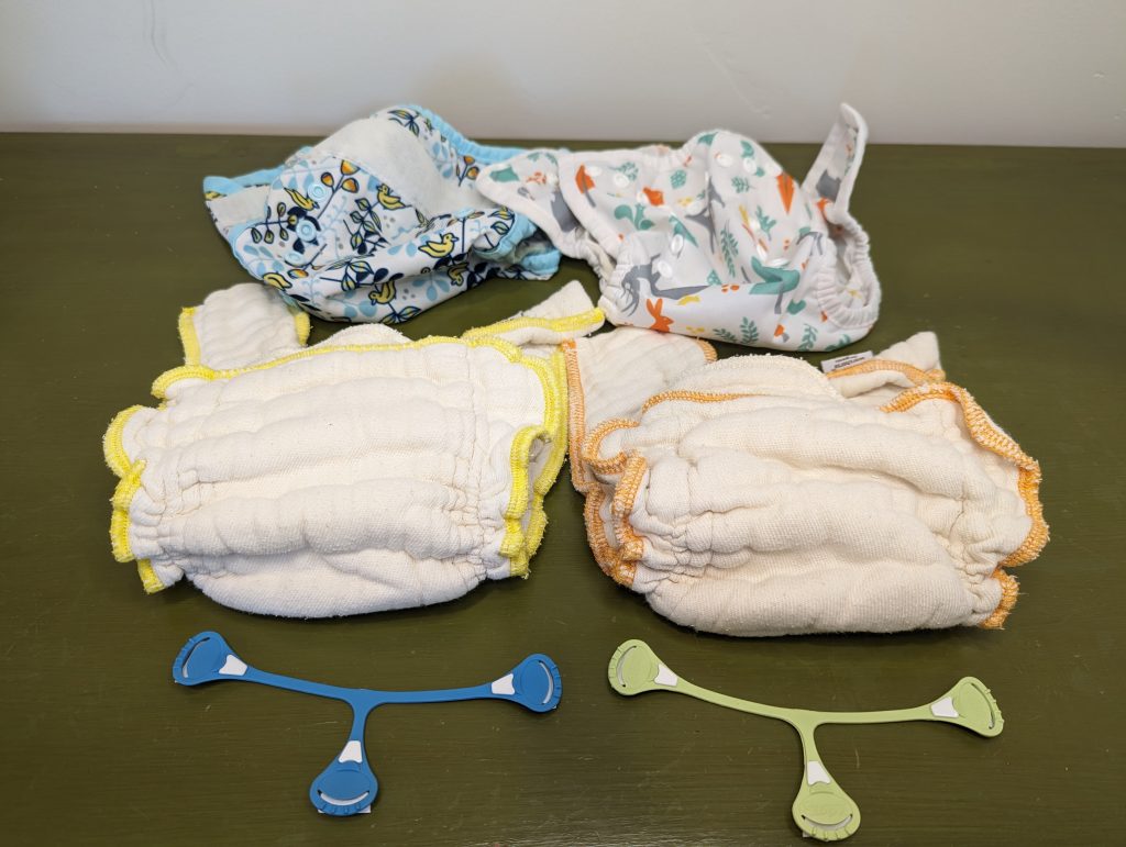 Workhorse fitted diapers with snappis and covers