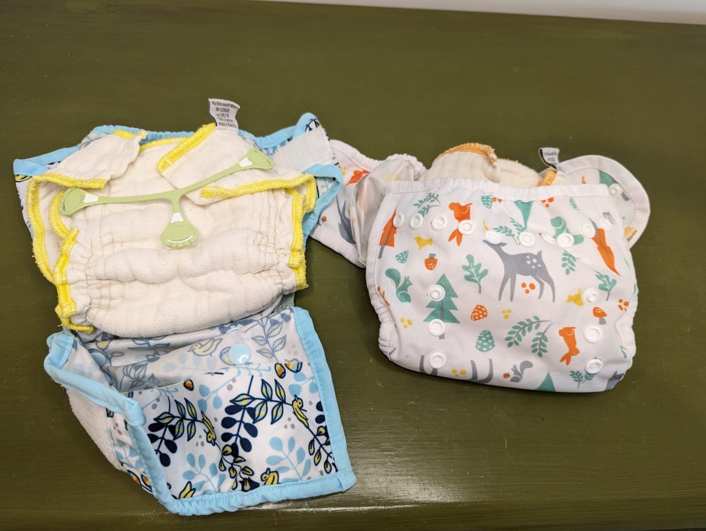 Workhorse fitted diapers with snappis and covers