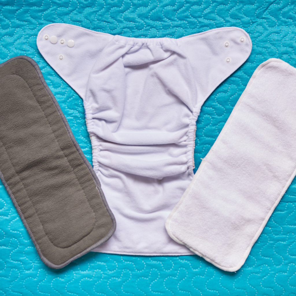 snap pocket cloth diaper with two inserts