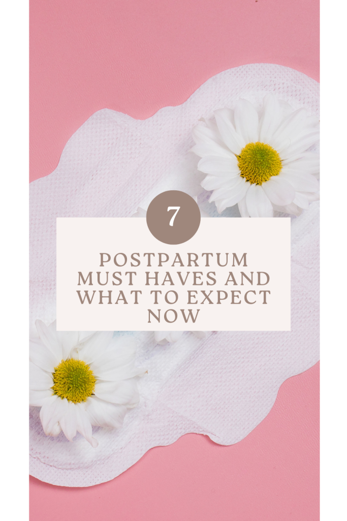 pinterest photo with menstrual pad and daisies