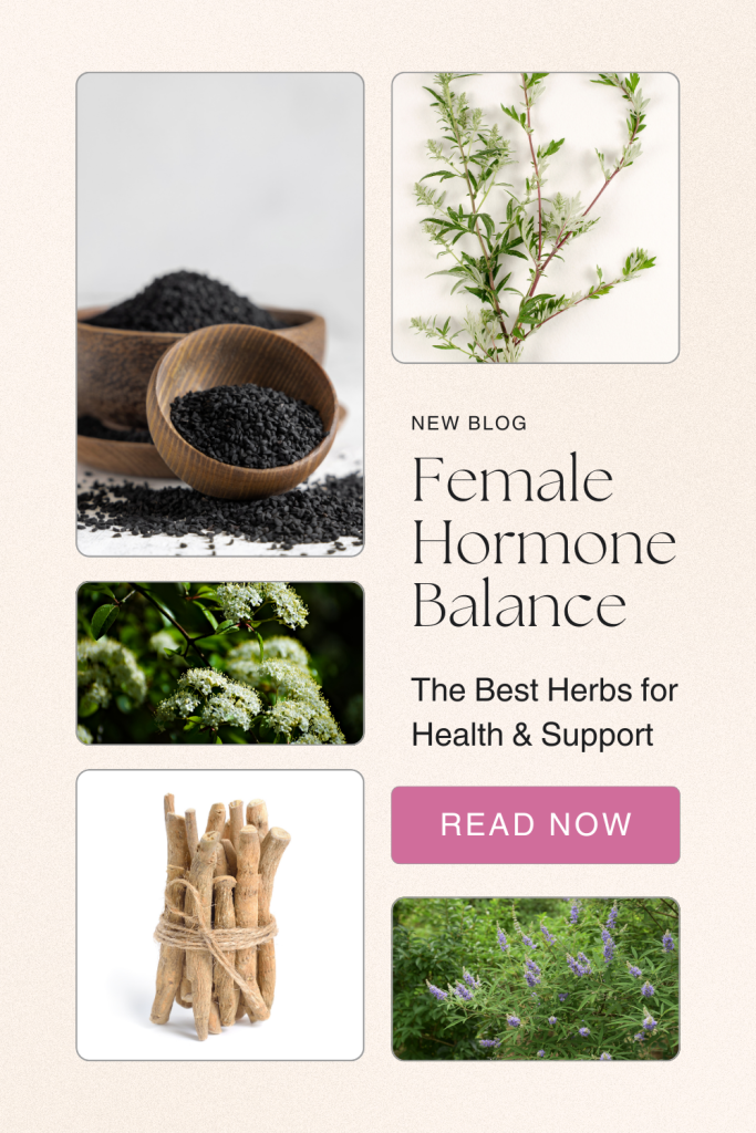 Pinterest pin with herbs