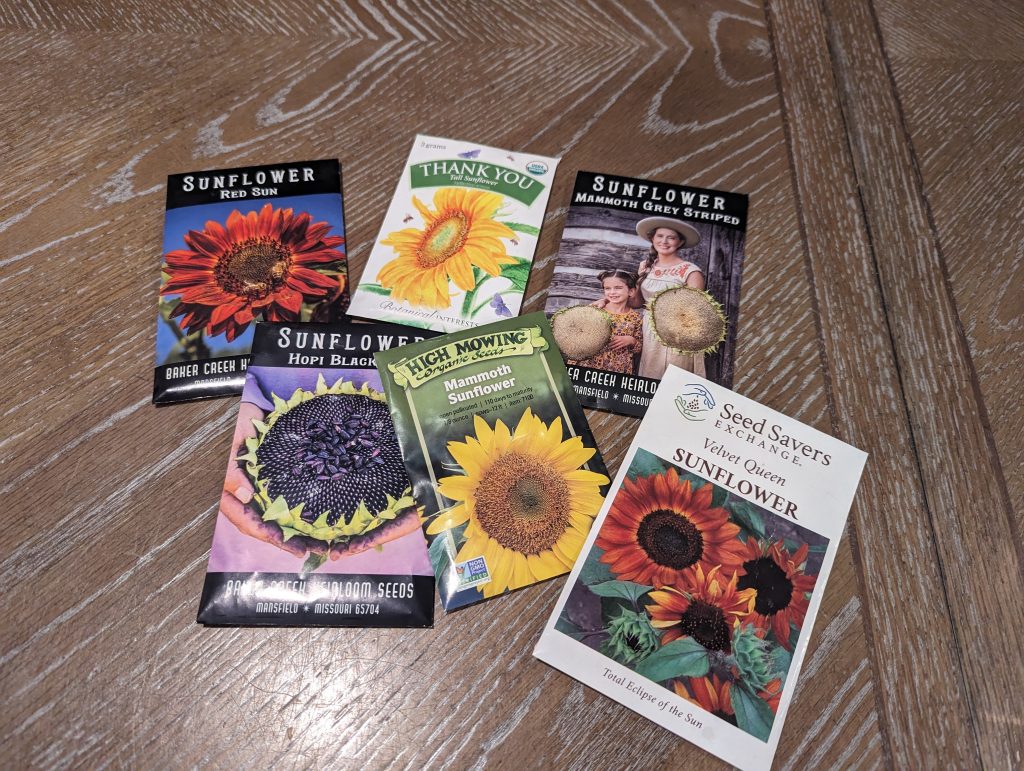 sunflower seed packets