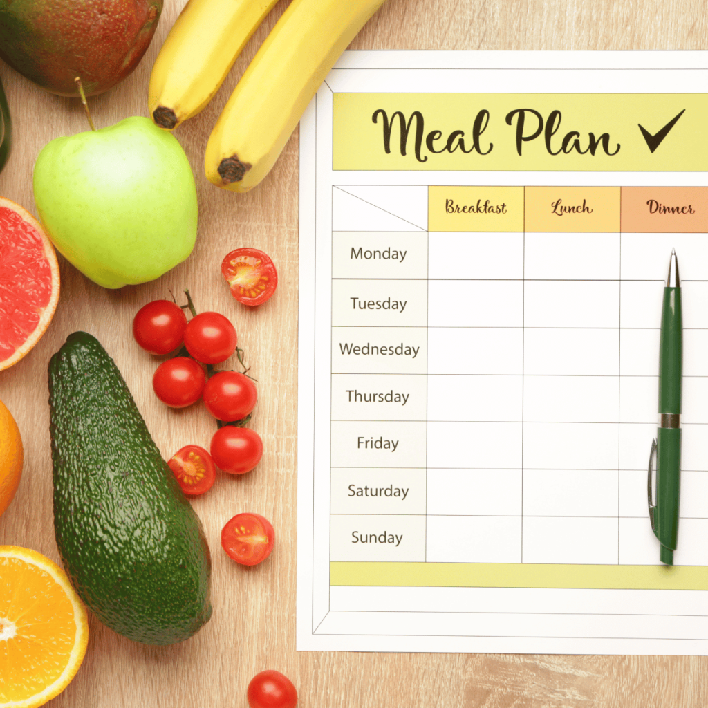 meal plan with fruit