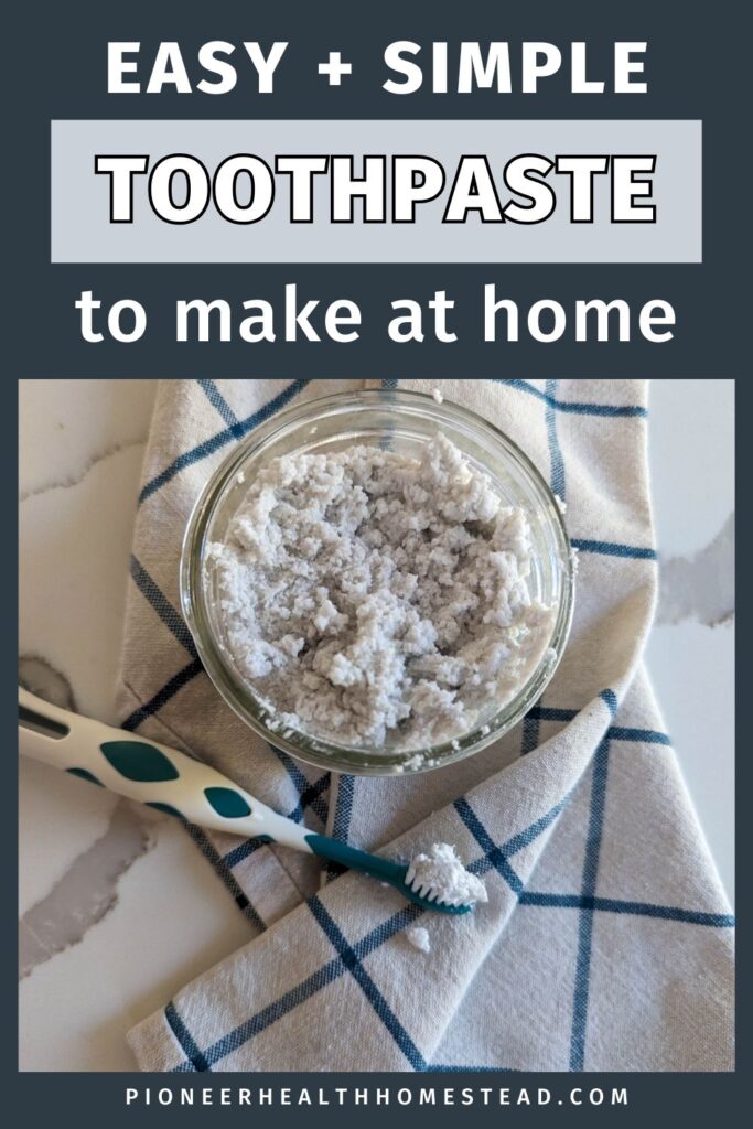 homemade natural toothpaste on towel in glass mason jar