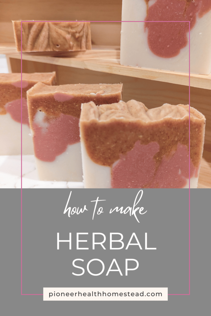 how to make herbal soap pinterest pin