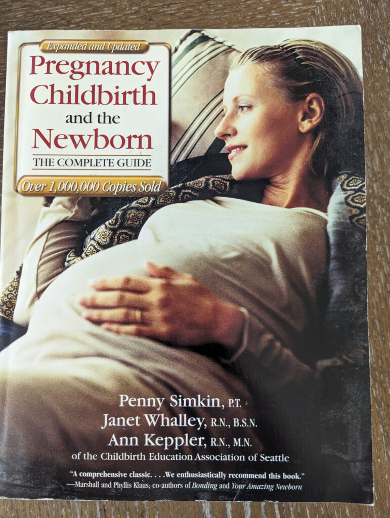 pregnancy book for doula bag and natural birth