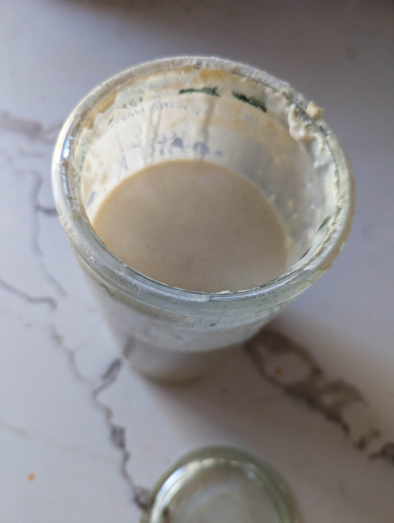 sourdough starter discard in weck jar