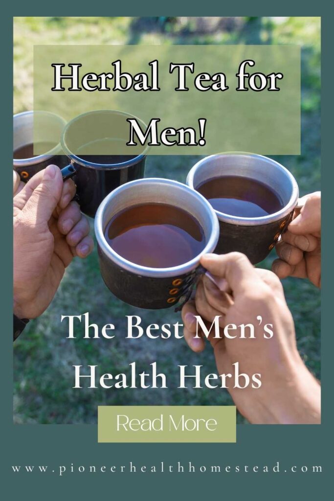 men holding mugs of tea