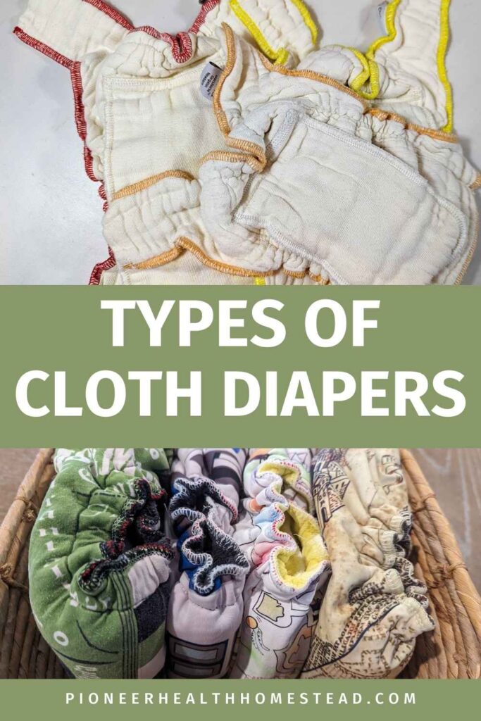 cloth diapers in varying types fitted and wahm