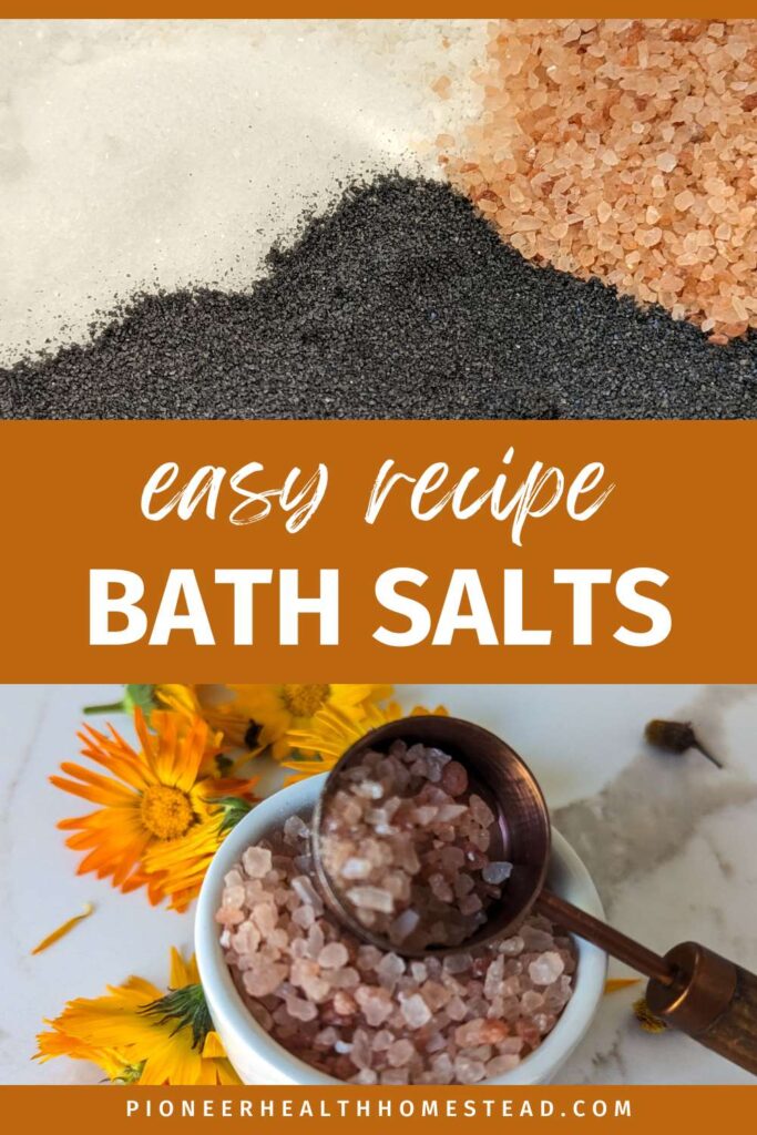 bath salts with calendula flowers 