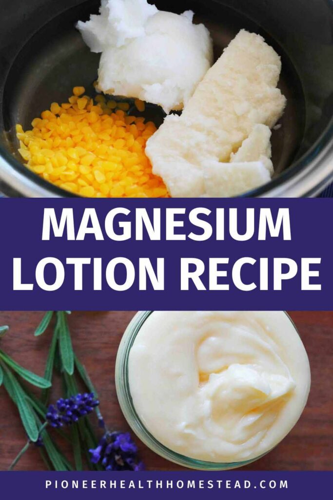 Magnesium lotion with Lavender flowers