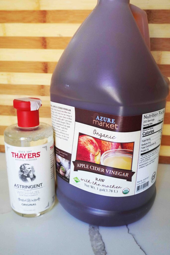witch hazel and apple cider vinegar bottle