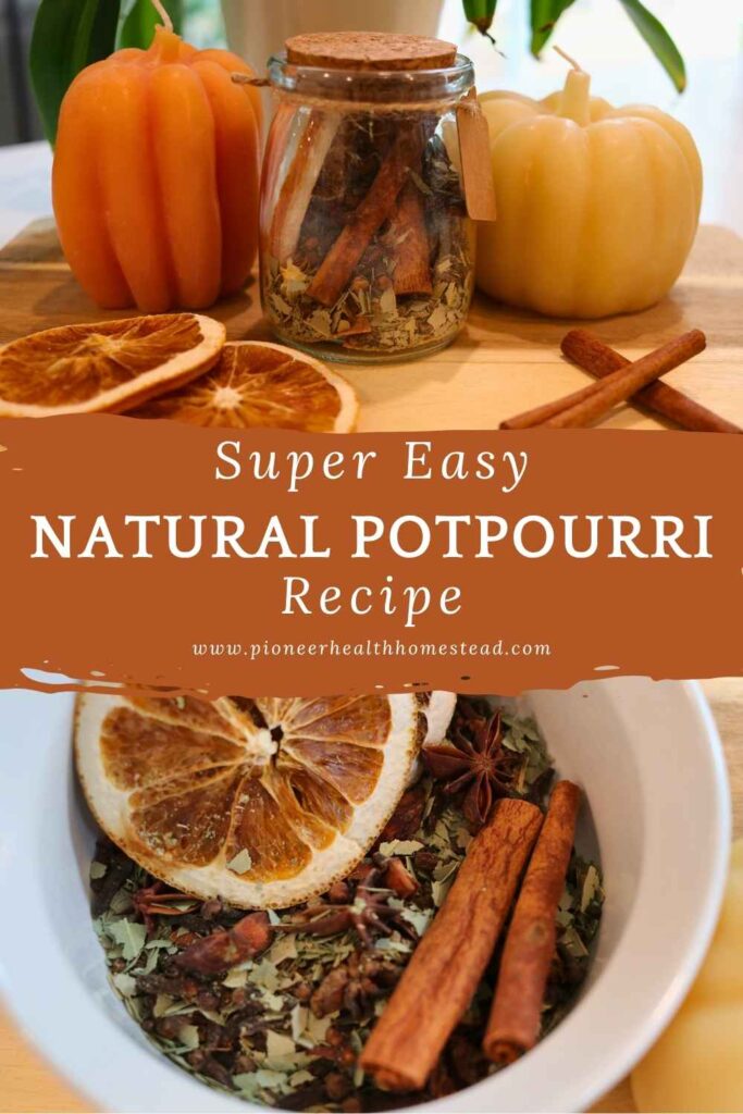 natural potpourri recipe and gift ideas for christmas and holiday season pin
